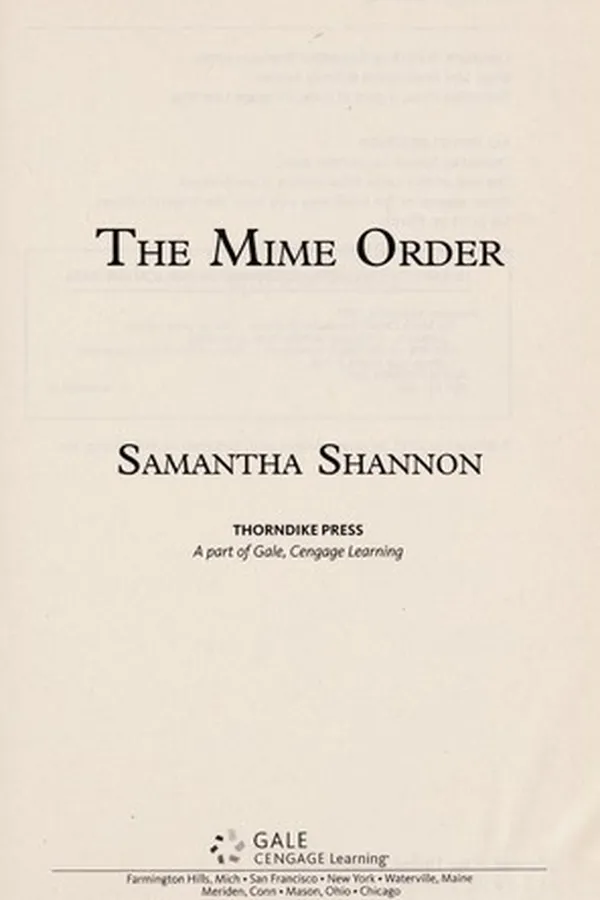 Capa de The Mime Order