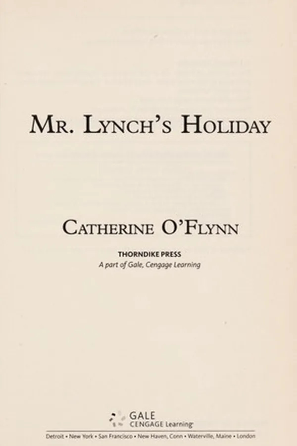 Cover of Mr. Lynch's holiday
