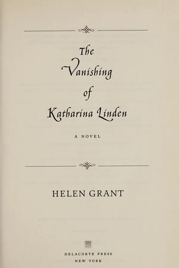 Capa de The vanishing of Katharina Linden