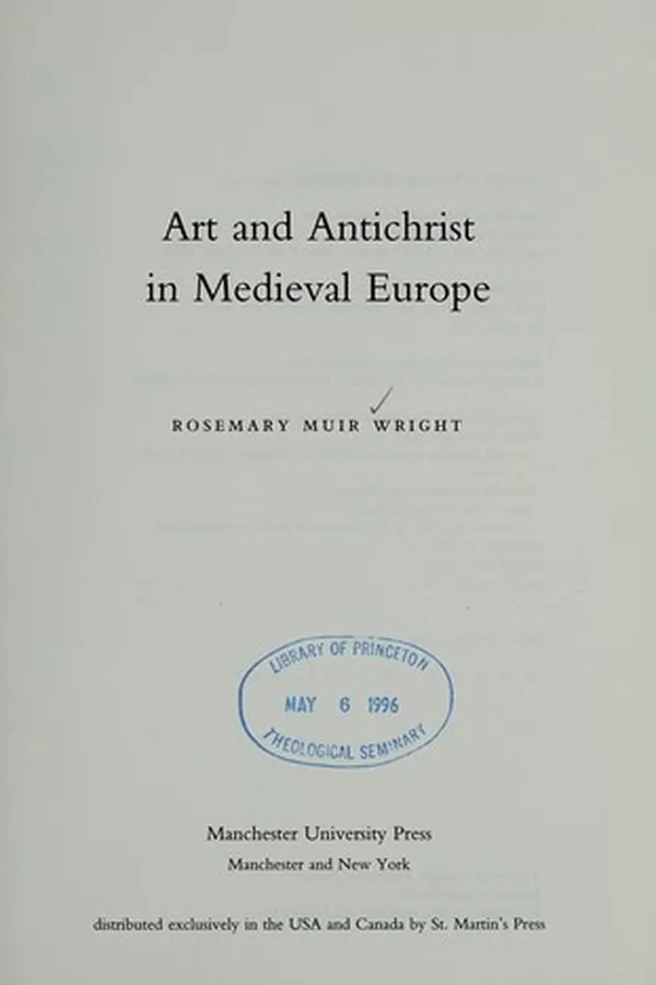 Capa de Art and antichrist in medieval Europe