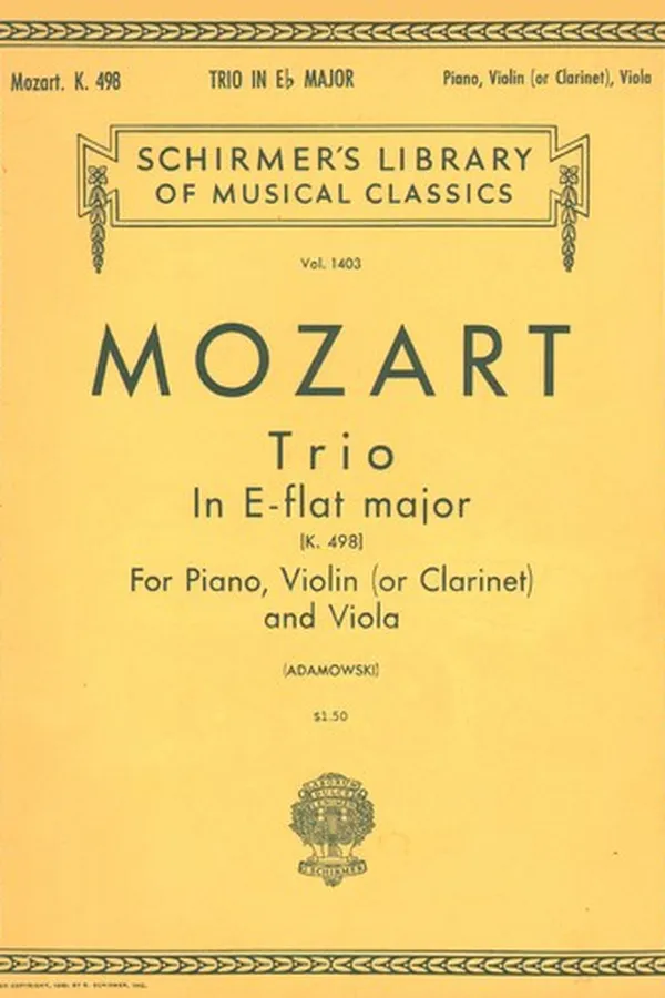 Capa de Trio No. 7 in E Flat, K. 498