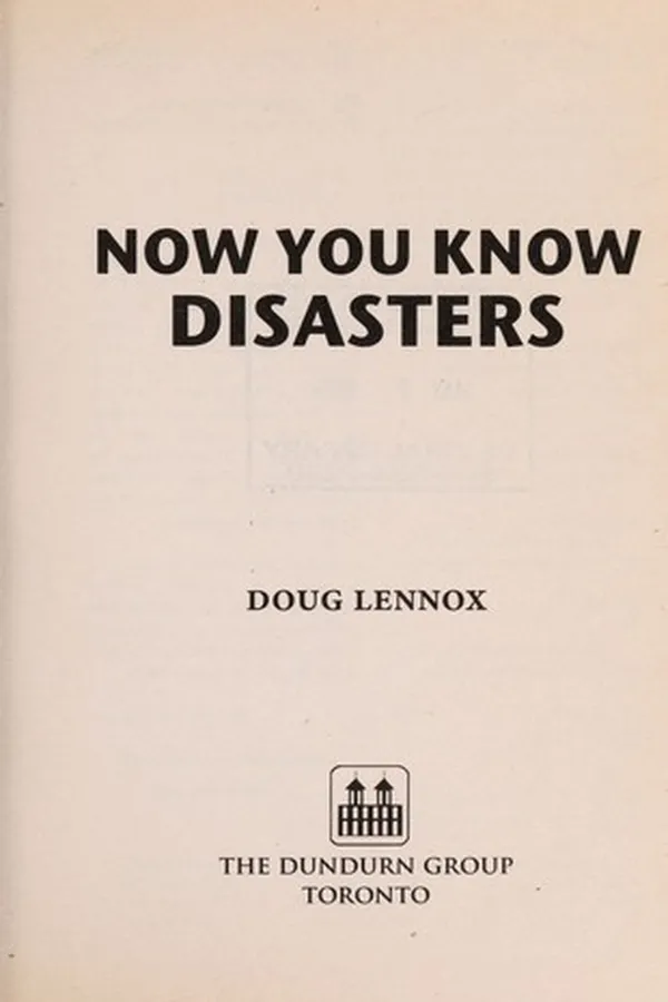 Cover of Now you know disasters