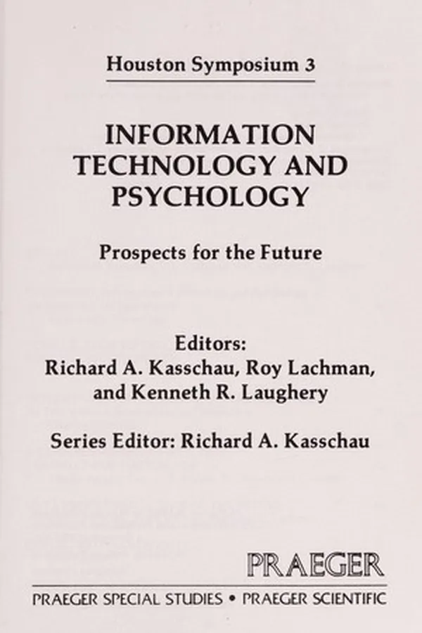 Capa de Information technology and psychology, prospects for the future