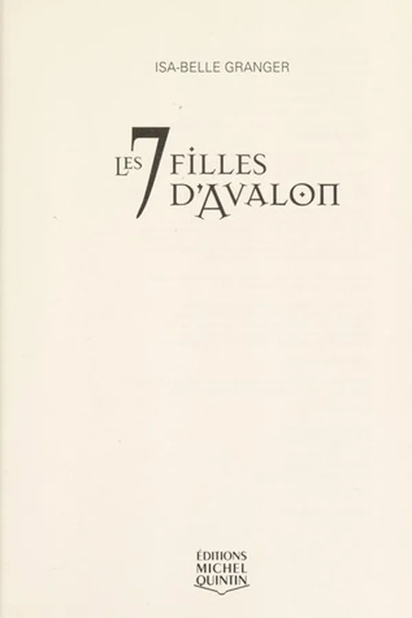 Capa de Les 7 filles d'Avalon