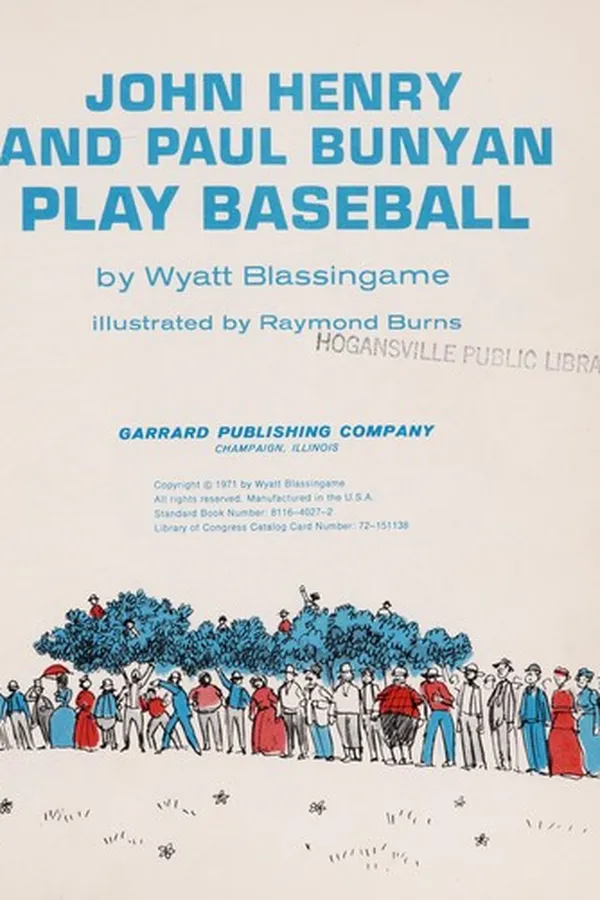 Capa de John Henry and Paul Bunyan play baseball