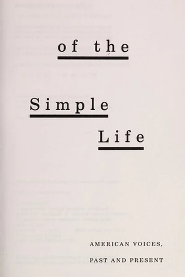 Capa de In Search of the Simple Life