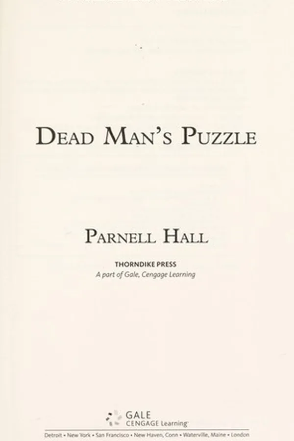 Cover of Dead man's puzzle