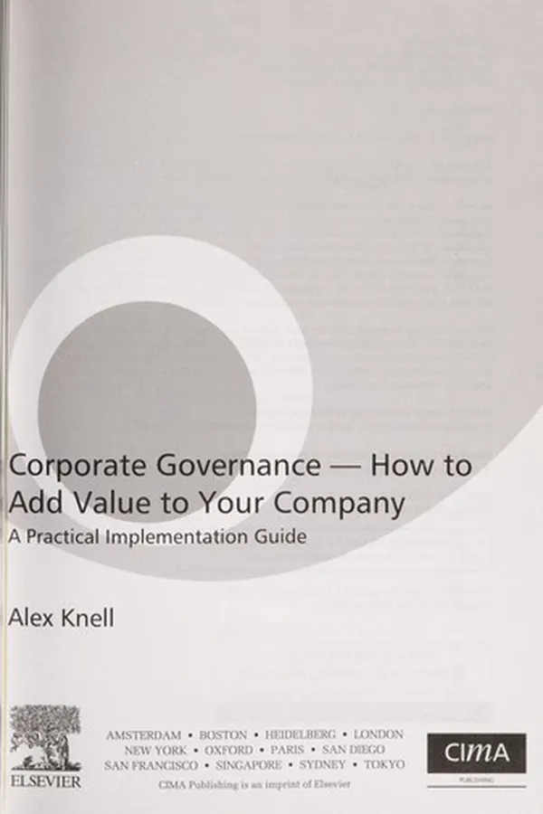Capa de Corporate Governance