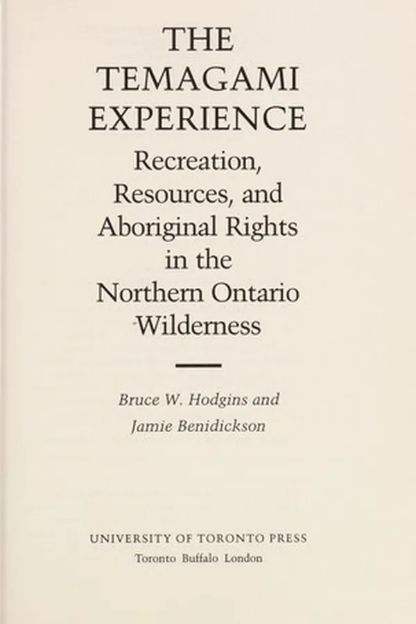 Capa de The Temagami experience