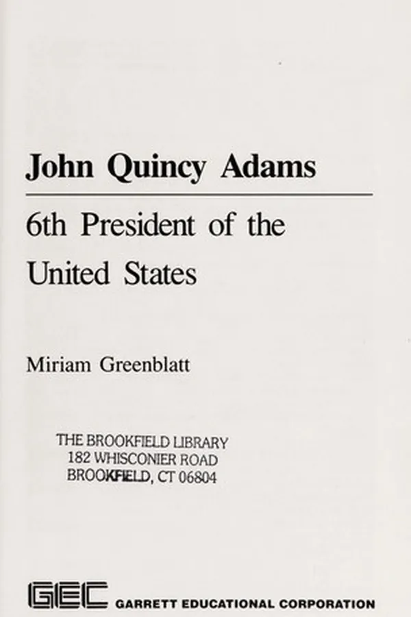 Capa de John Quincy Adams, 6th President of the United States