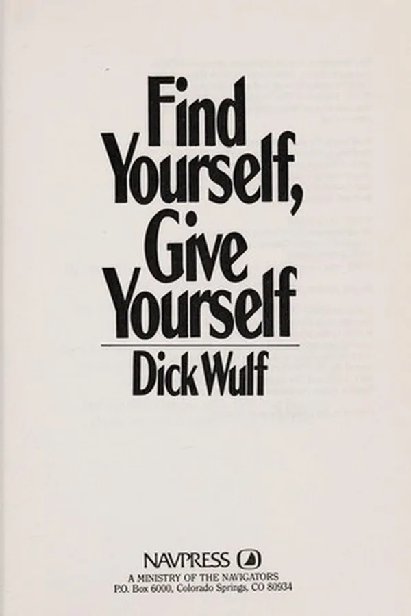 Capa de Find yourself, give yourself