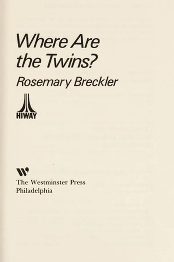 Capa de Where are the twins?