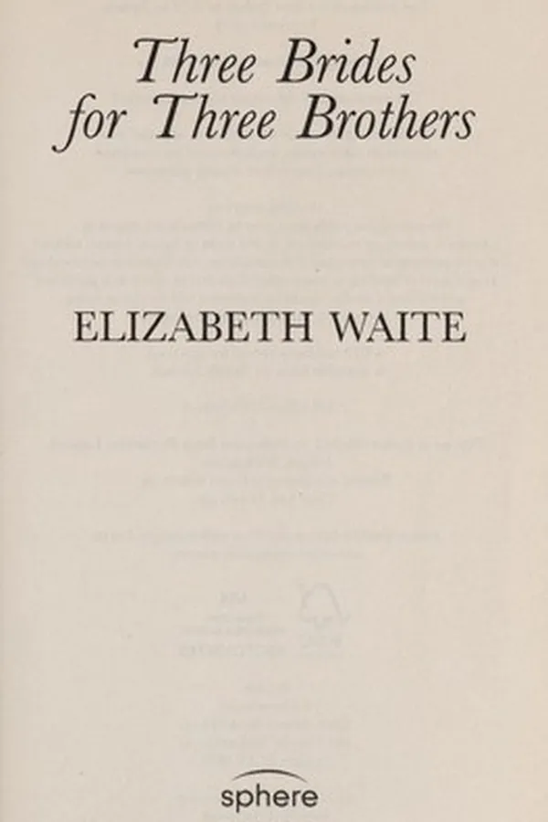 Capa de Three brides for three brothers