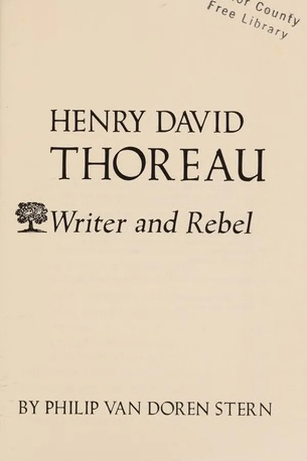 Capa de Henry David Thoreau: writer and rebel