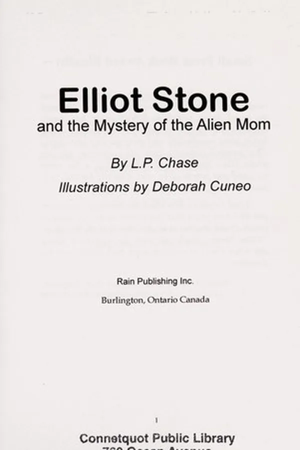 Capa de Elliot Stone and the mystery of the alien mom