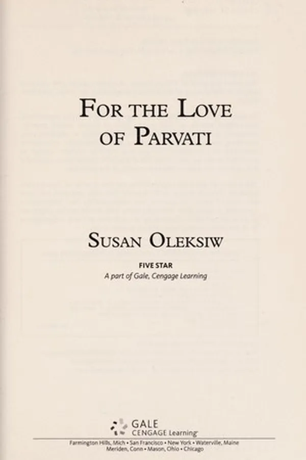 Capa de For the love of Parvati