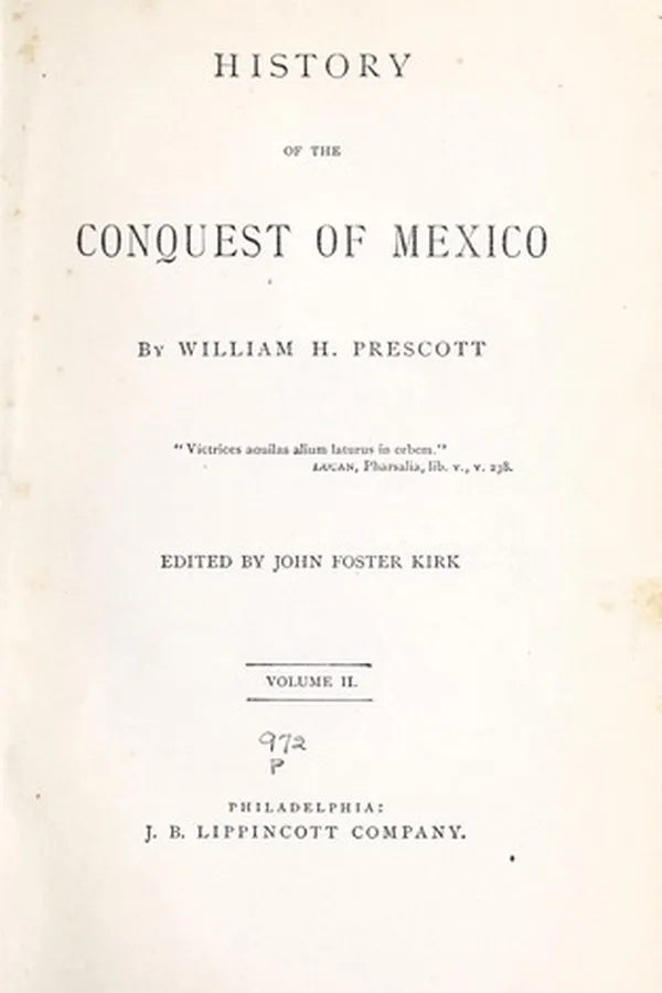 Capa de The history of the conquest of Mexico