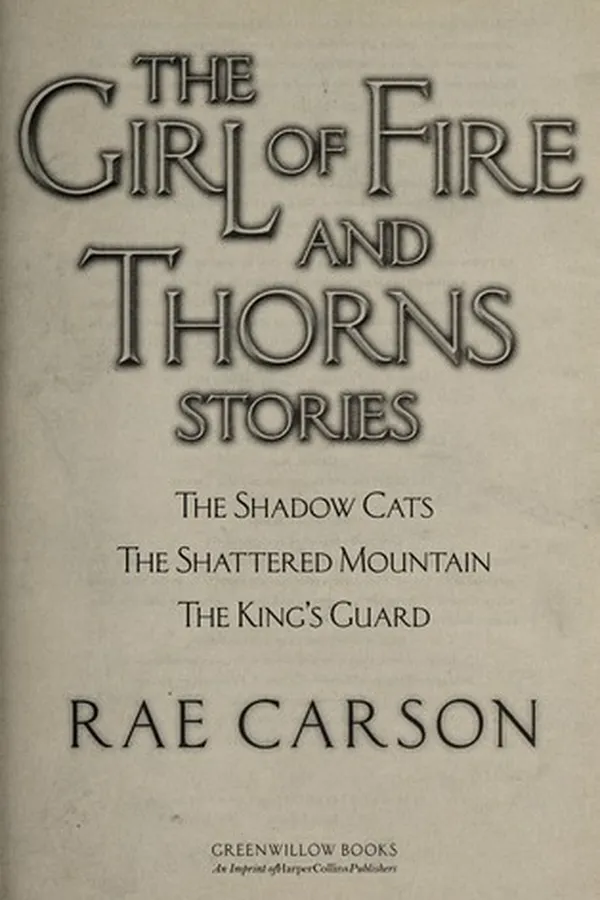 Capa de The Girl of fire and thorns stories
