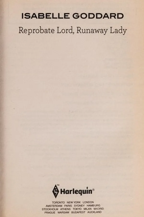 Capa de Reprobate Lord, Runaway Lady