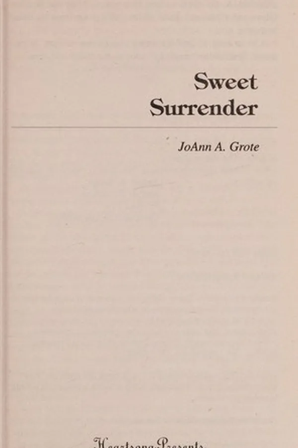 Capa de Sweet Surrender (Heartsong Presents #288)