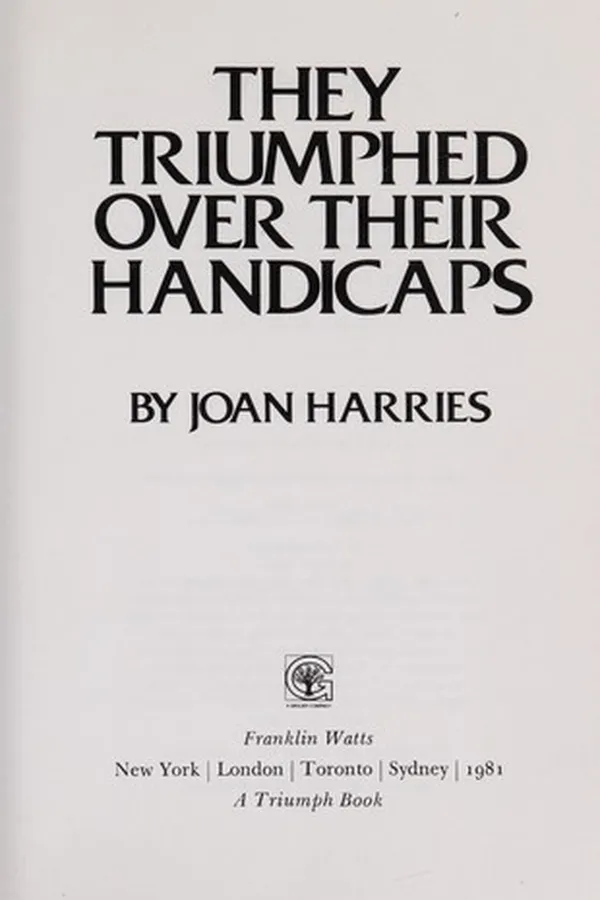 Capa de They triumphed over their handicaps