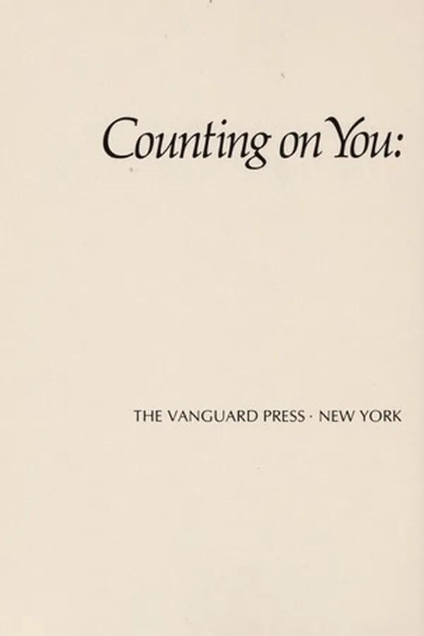 Cover of Counting on you