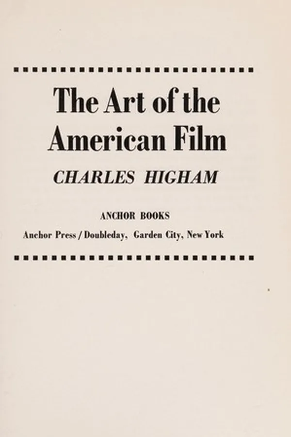 Capa de The art of the American film