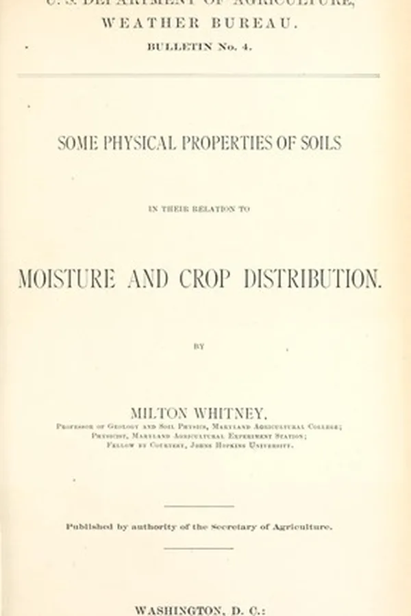 Capa de Some physical properties of soils in their relation to moisture and crop distribution