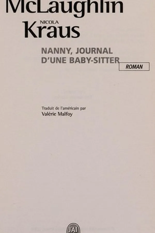 Capa de Nanny, journal d'une baby-sitter