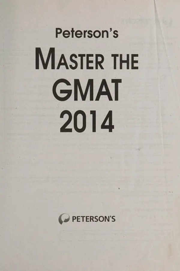 Capa de Peterson's master the GMAT 2014