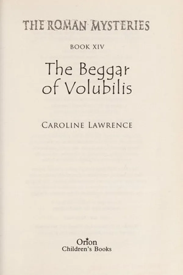 Capa de The beggar of Volubilis