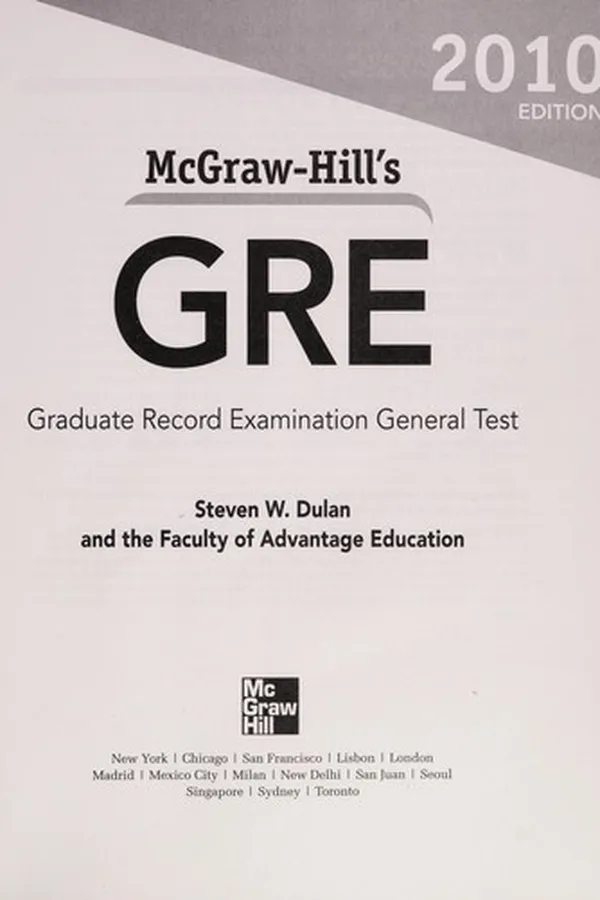 Capa de McGraw-Hill's GRE