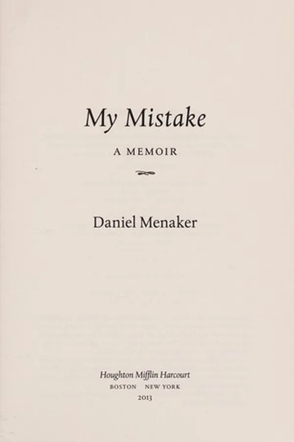 Capa de My mistake