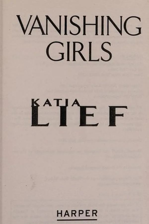 Capa de Vanishing girls
