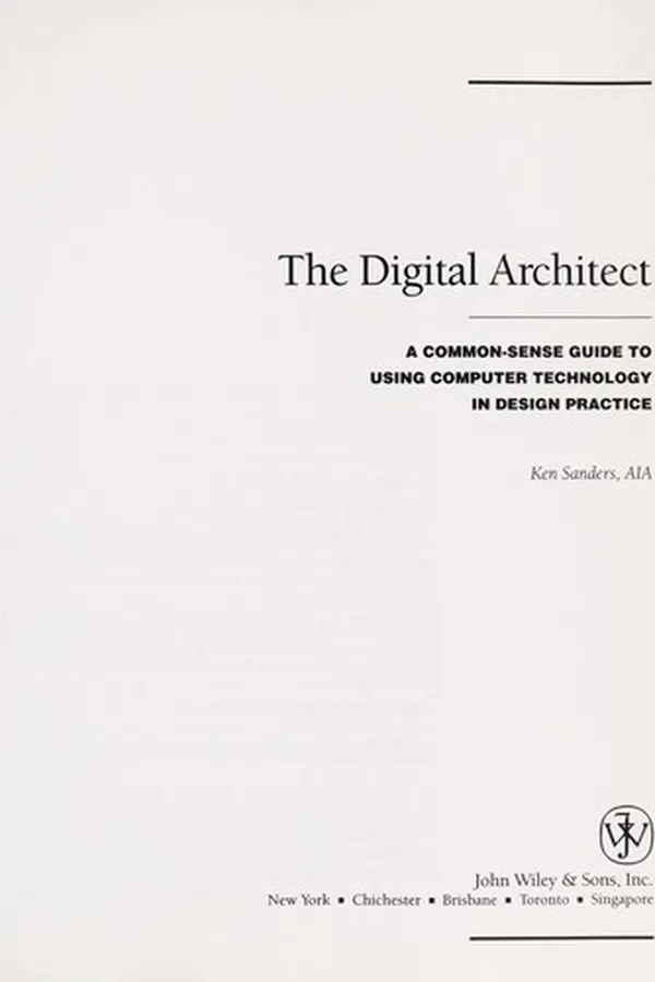 Capa de The digital architect