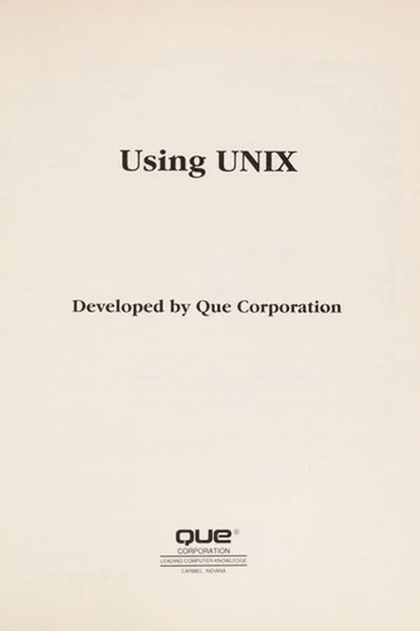 Cover of Using UNIX