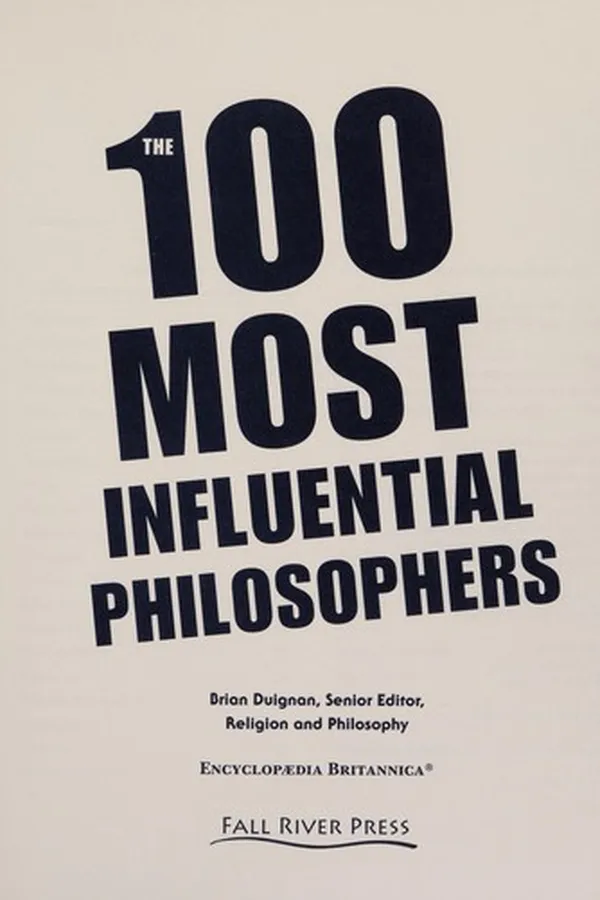 Cover of The 100 most influential philosophers