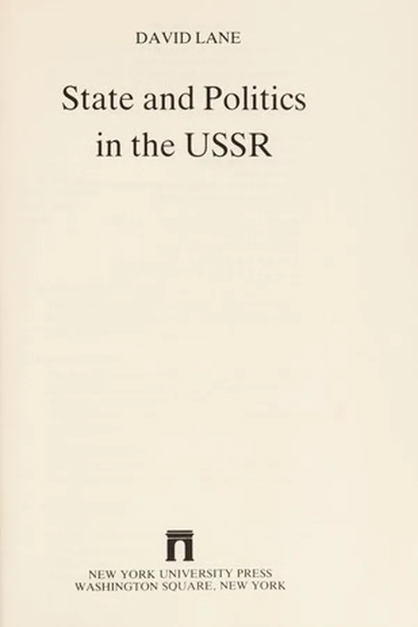Capa de State and politics in the USSR