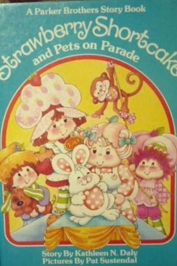 Capa de Strawberry Shortcake and Pets on Parade Parker Brothers Story Book