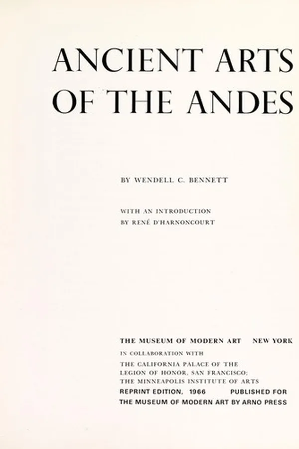 Capa de Ancient arts of the Andes