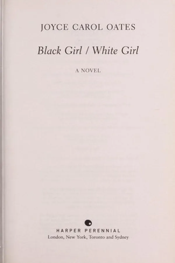 Capa de Black girl/white girl