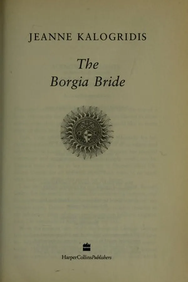 Capa de The Borgia bride