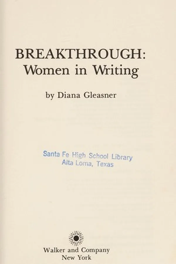 Capa de Breakthrough, women in writing
