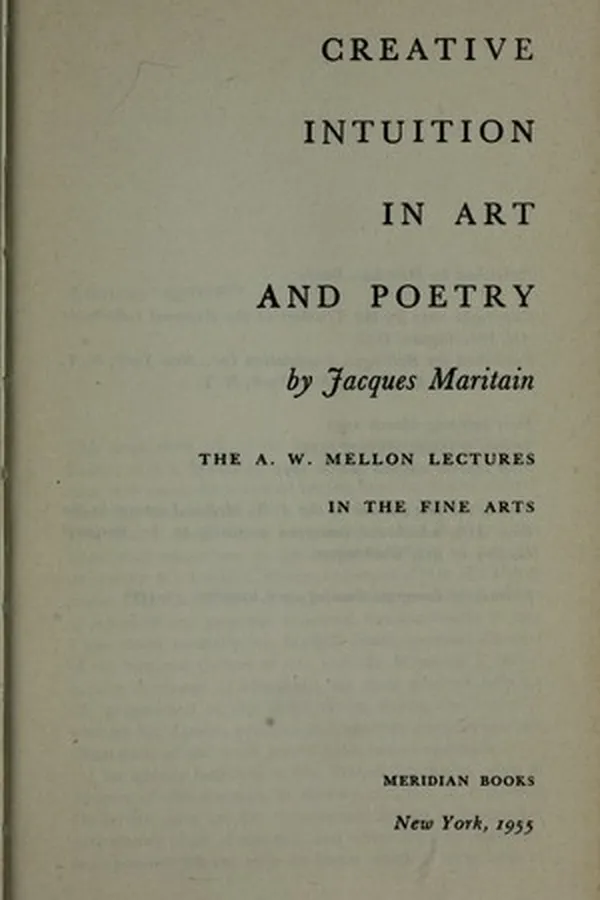 Capa de Creative intuition in art and poetry