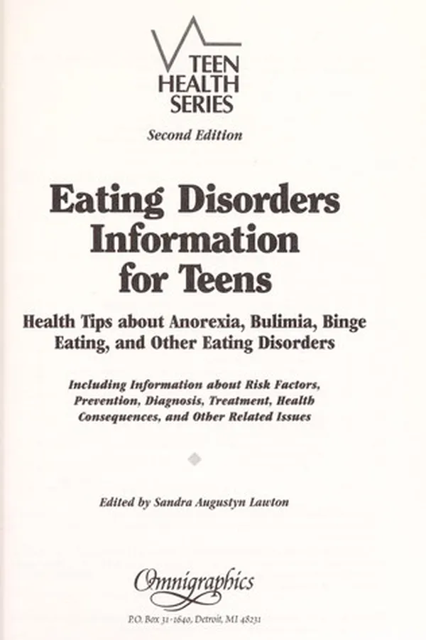 Capa de Eating disorders information for teens