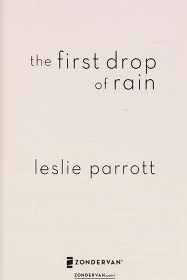 Capa de The first drop of rain