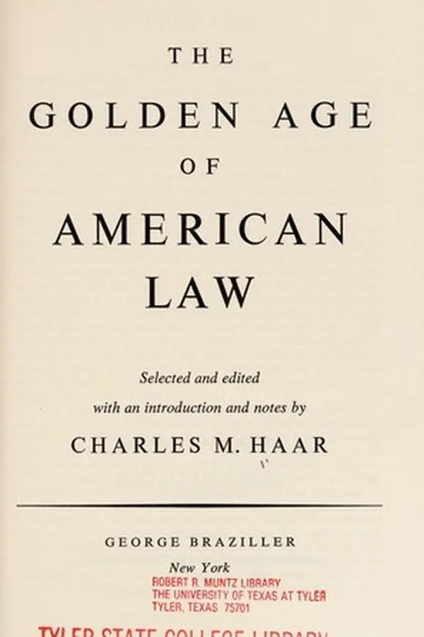Capa de The golden age of American law