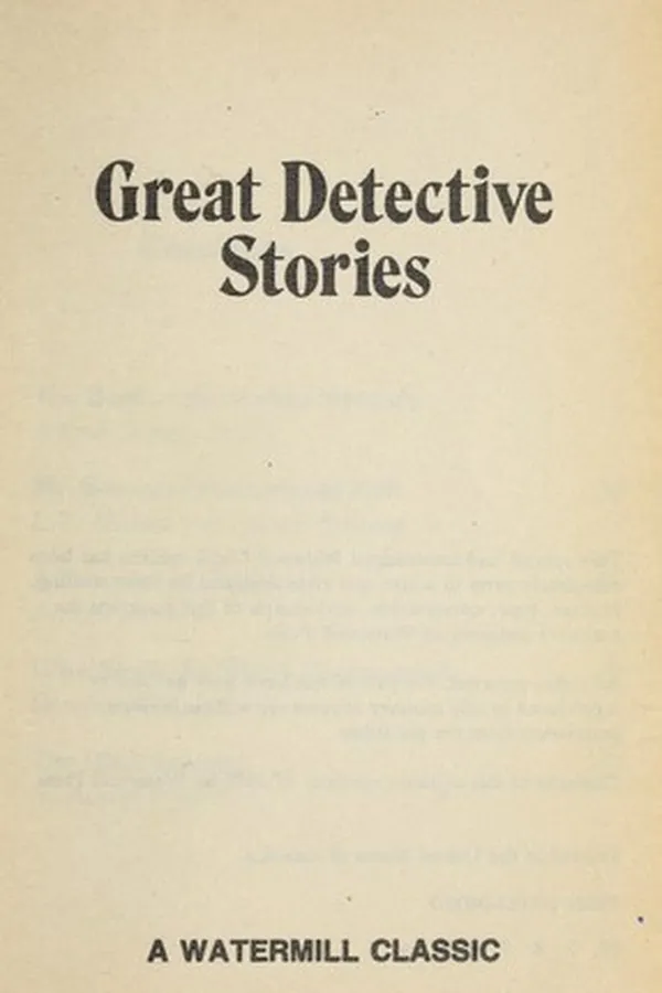 Capa de Great detective stories