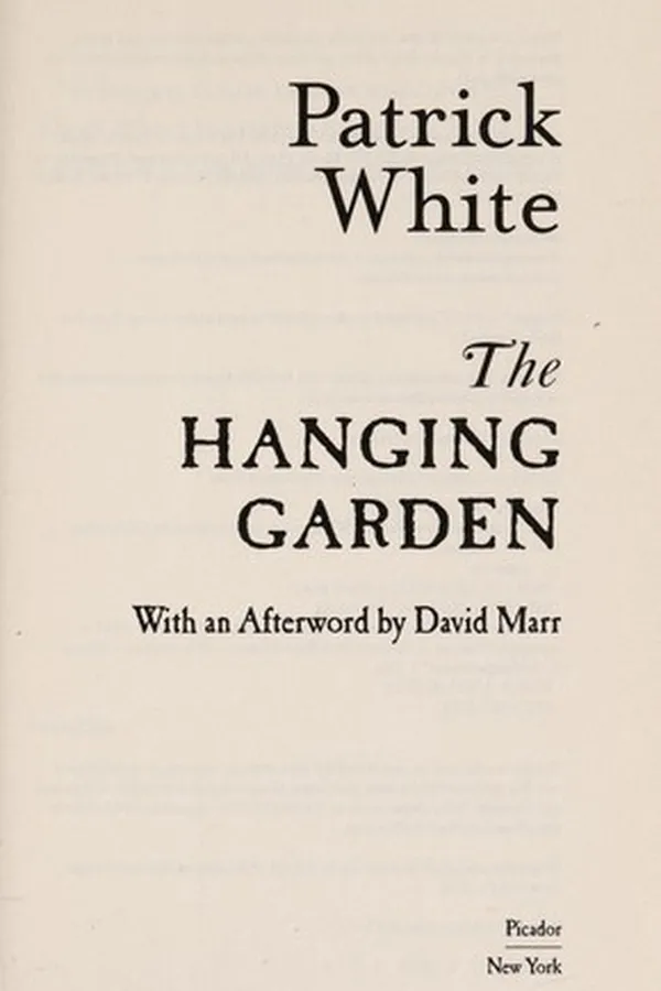 Capa de The hanging garden