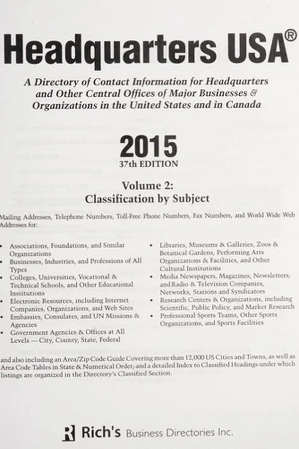 Capa de Headquarters USA 2015